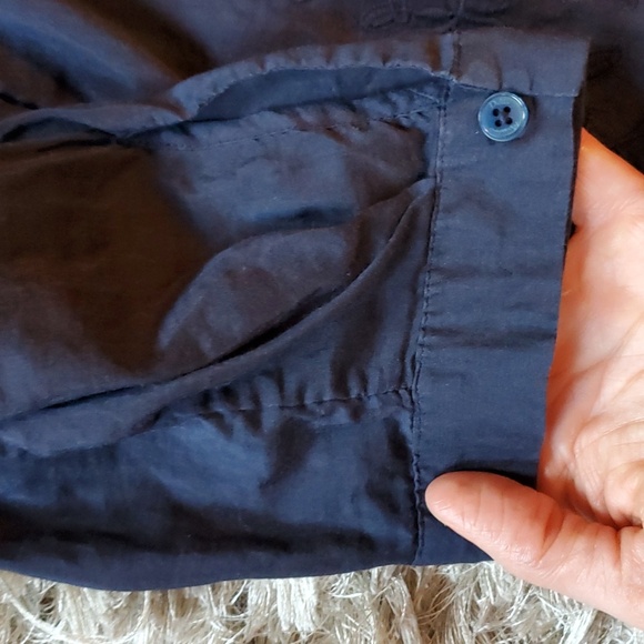 MASSIMO DUTTI navy embroidered top - Picture 6 of 14